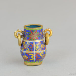 Antique / Vintage Chinese Cloissonne Vase Bronze