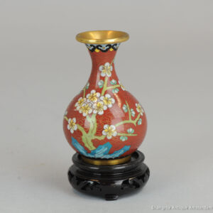 Antique / Vintage Chinese Cloissonne Vase Bronze