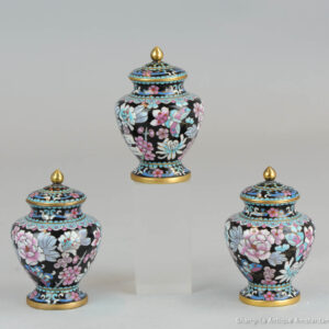 Antique / Vintage Chinese Cloissonne Vases Bronze