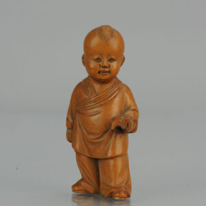 Ca 1900 Chinese Wood Carved Statue figure China Qing or Minguo