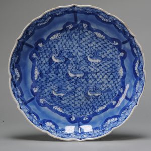 Rare Ca 1600-1640 Chinese Porcelain Ming Period Crane Kosometsuke Plate