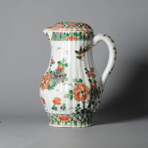 Antique Large Kangxi (1662-1722) 18C Chinese Porcelain Imari Verte Jug