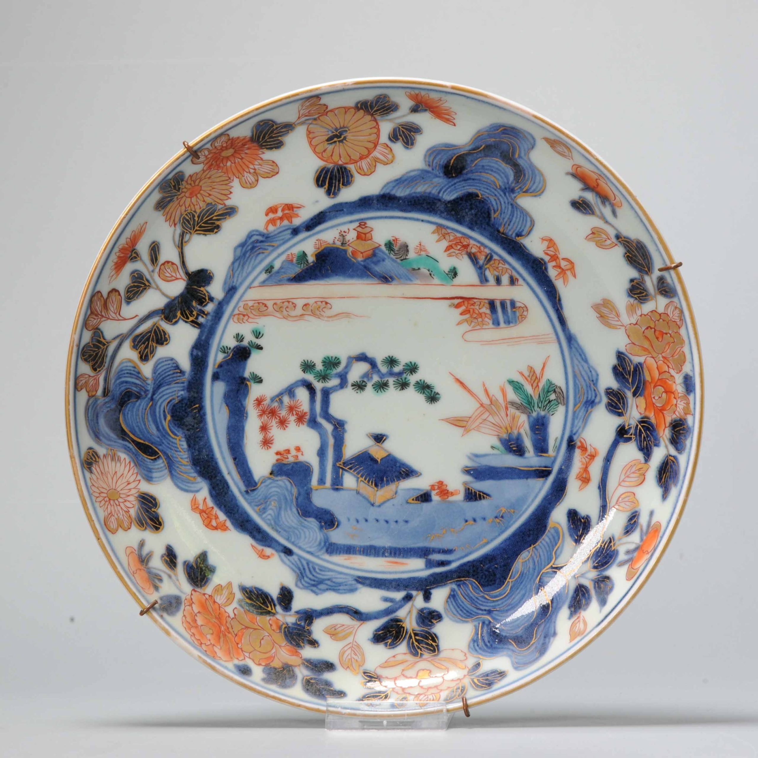 Antique Japanese Genroku Imari Plate ca 1670-1690 Arita Japan Porcelain