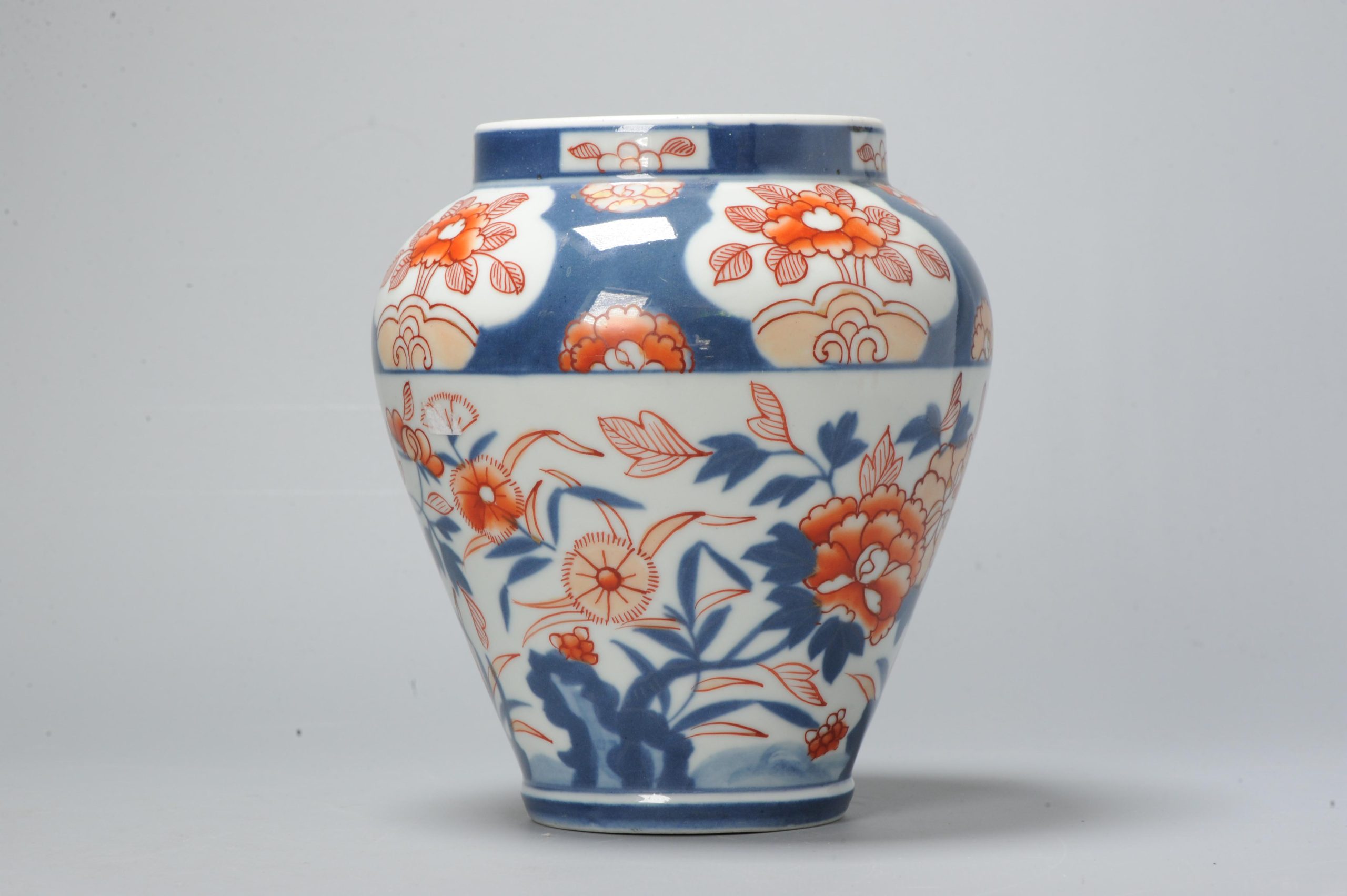 Antique 19th Century Samson Porcelain Vase Imari style Flowers