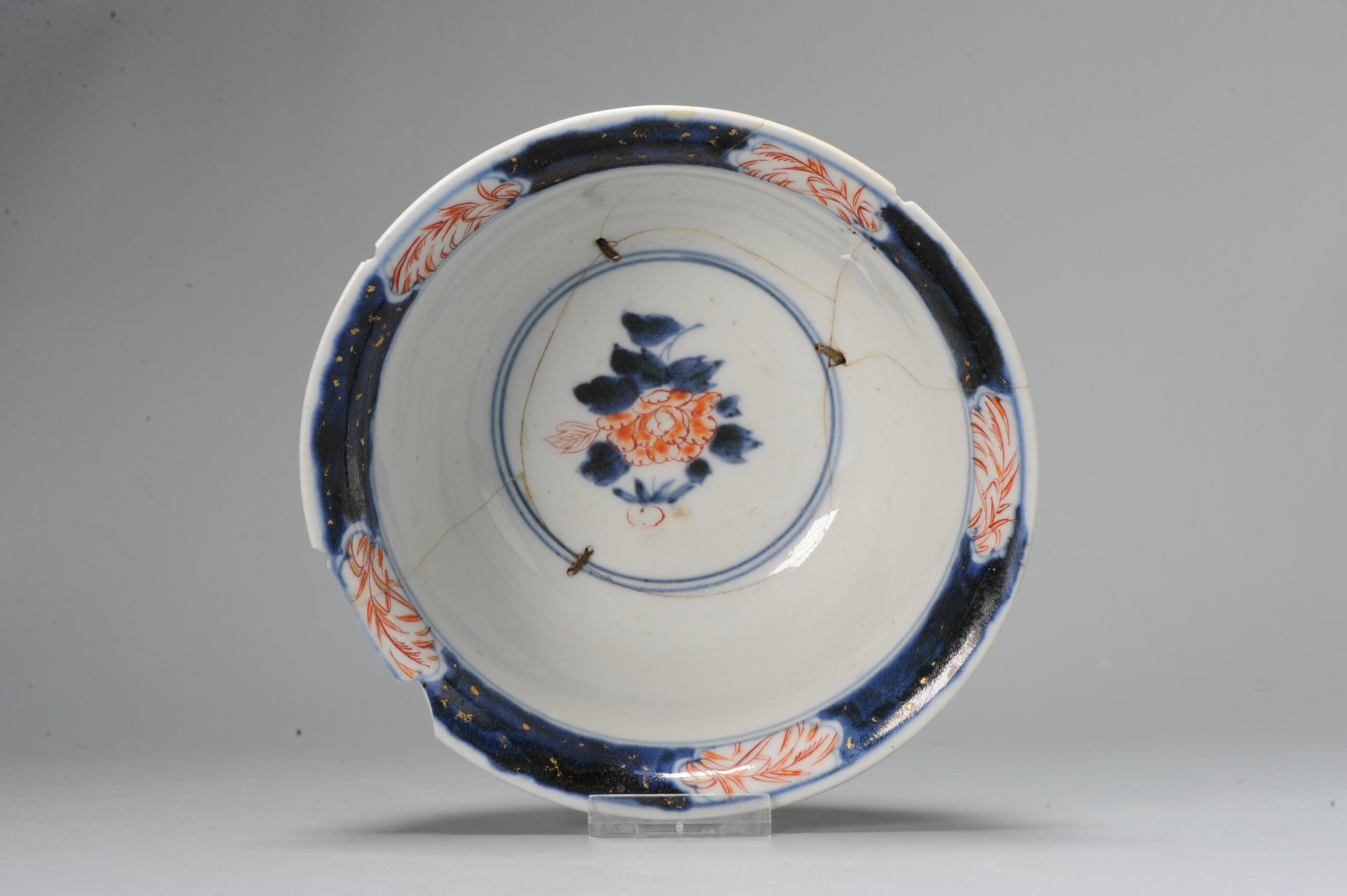 Antique 18th c Edo Imari Japanese Porcelain Bowl Arita Japan CRAMS