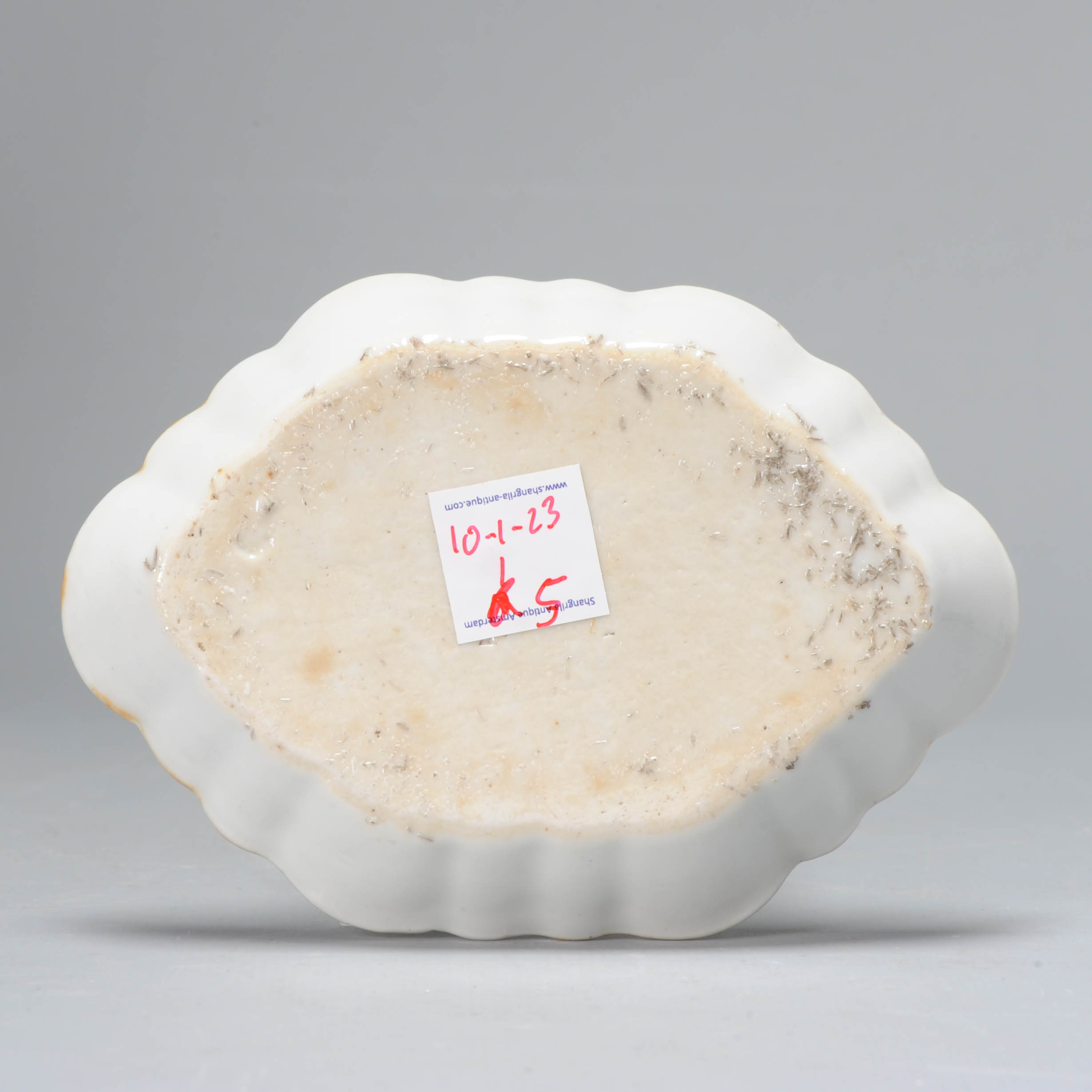 Antique 18C Chinese Porcelain Encre de Chine Qianlong Dish RESURRECTION