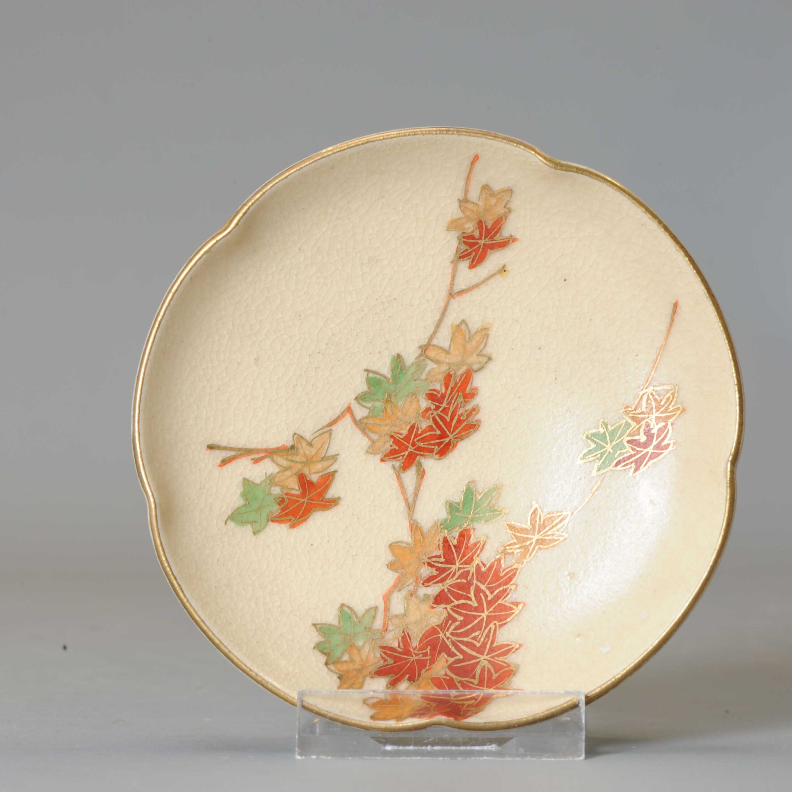 Antique Meiji Japanese Satsuma plate 19C Japan