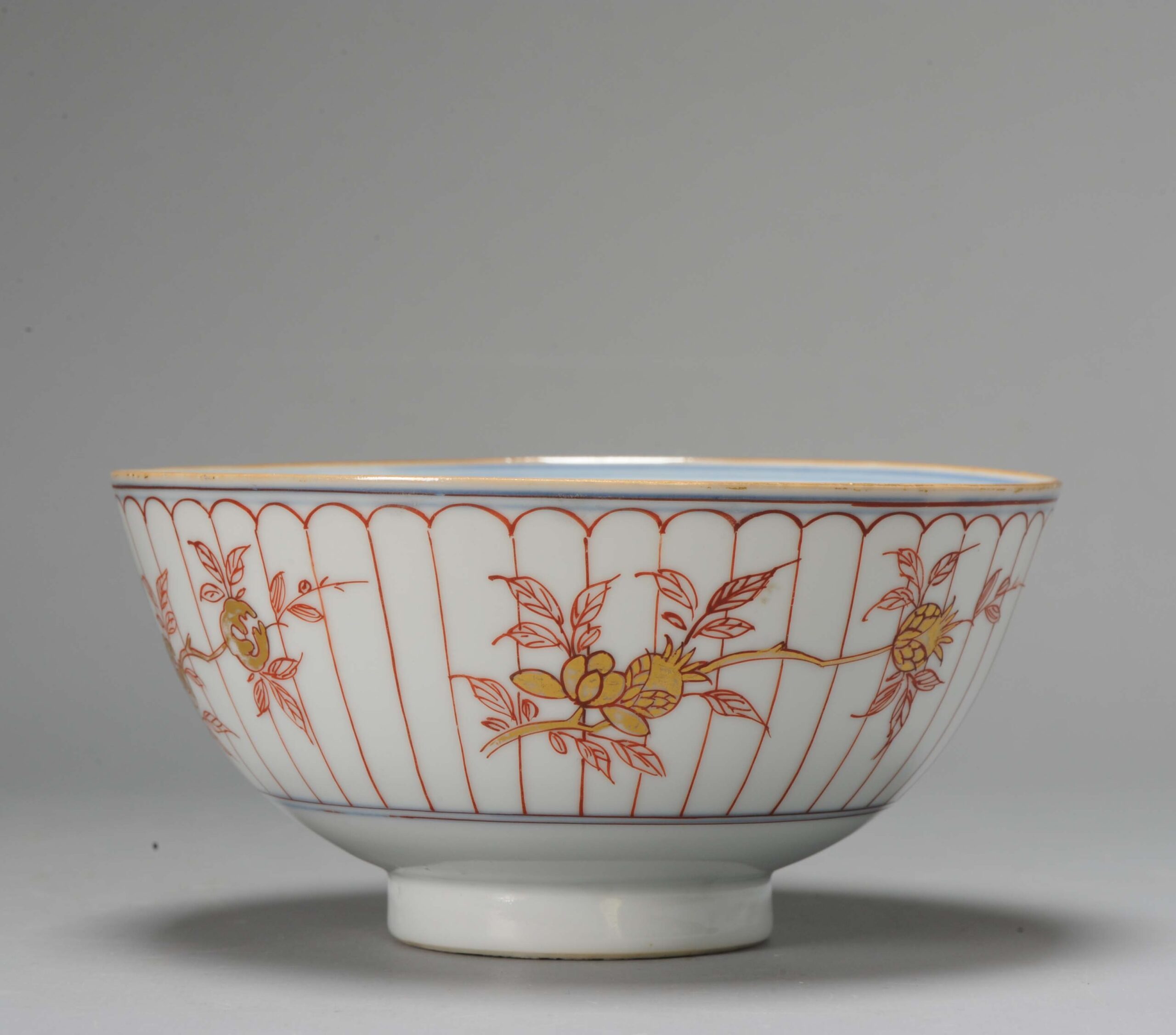 A Perfect Condition Chinese Porcelain Gold Imari Bowl Kangxi Period Floral